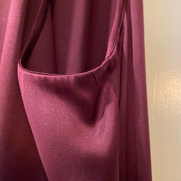 Vince Silk Halter Mini Dress - size XS - Burgundy Wine - Picture 11 of 12